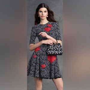 Dolce Gabbana floral hearts dress size 40